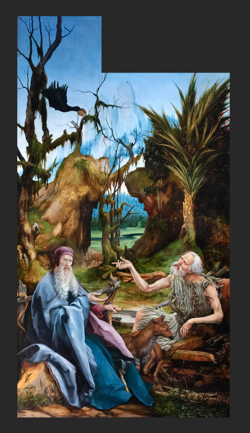 Santos Pablo y Antonio en el desierto - Matthias Grünewald