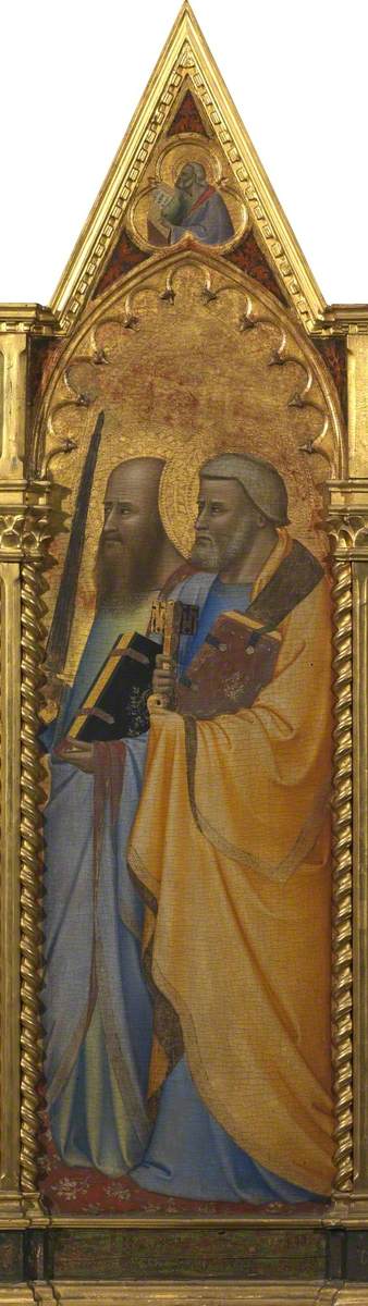 Santos Pedro y Pablo (políptico, panel 4 de 5) - Bernardo Daddi