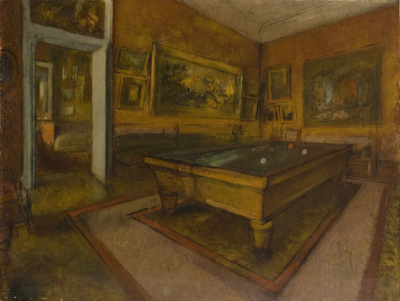 Sala de billar en Ménil-Hubert - Edgar Degas