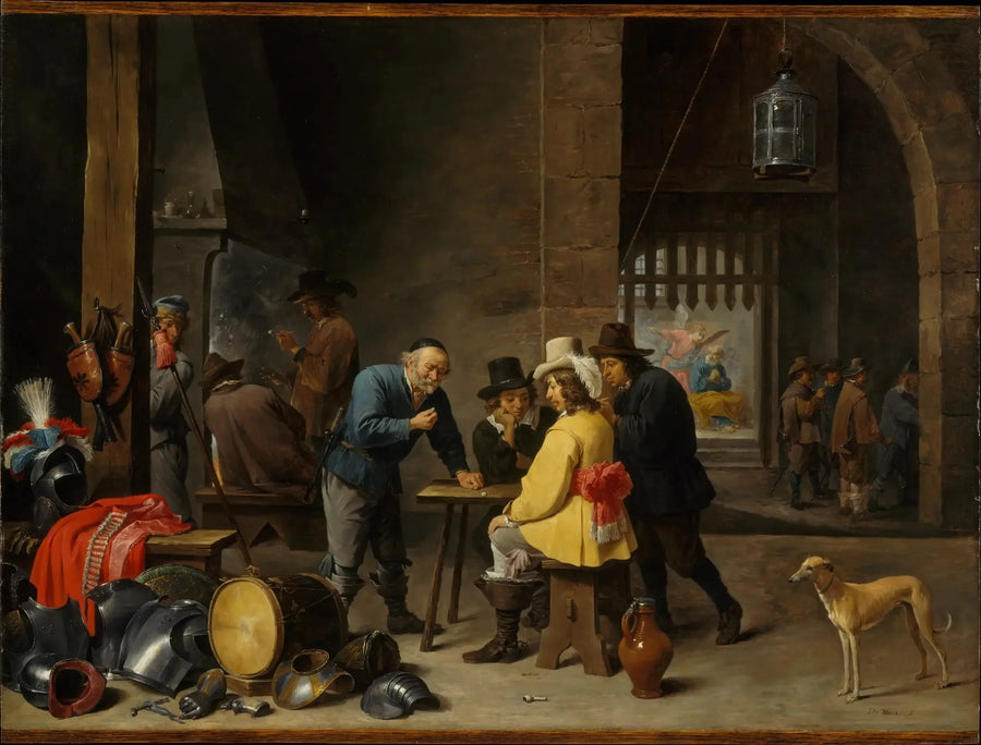 Sala de guardia con la Entrega de San Pedro - David Teniers el Joven