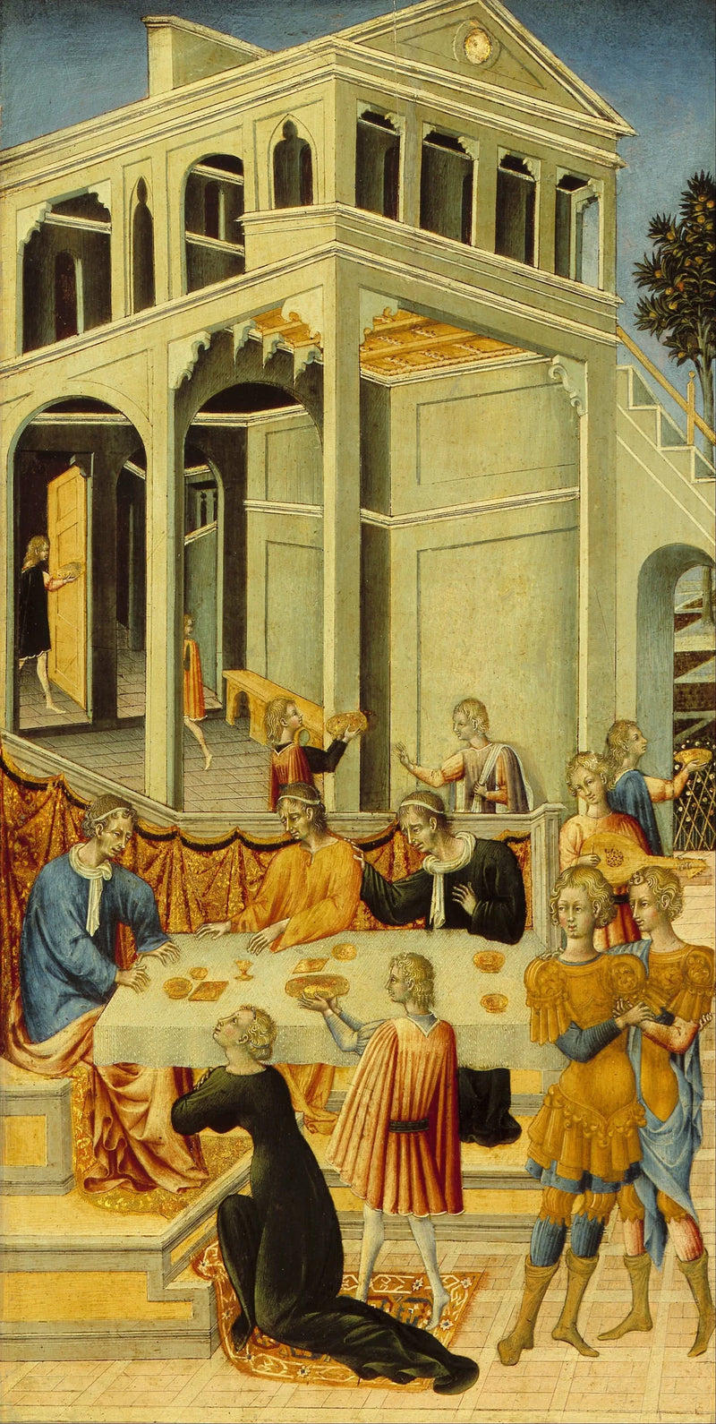 Salomé pide a Herodes la cabeza de San Juan Bautista - Giovanni di Paolo