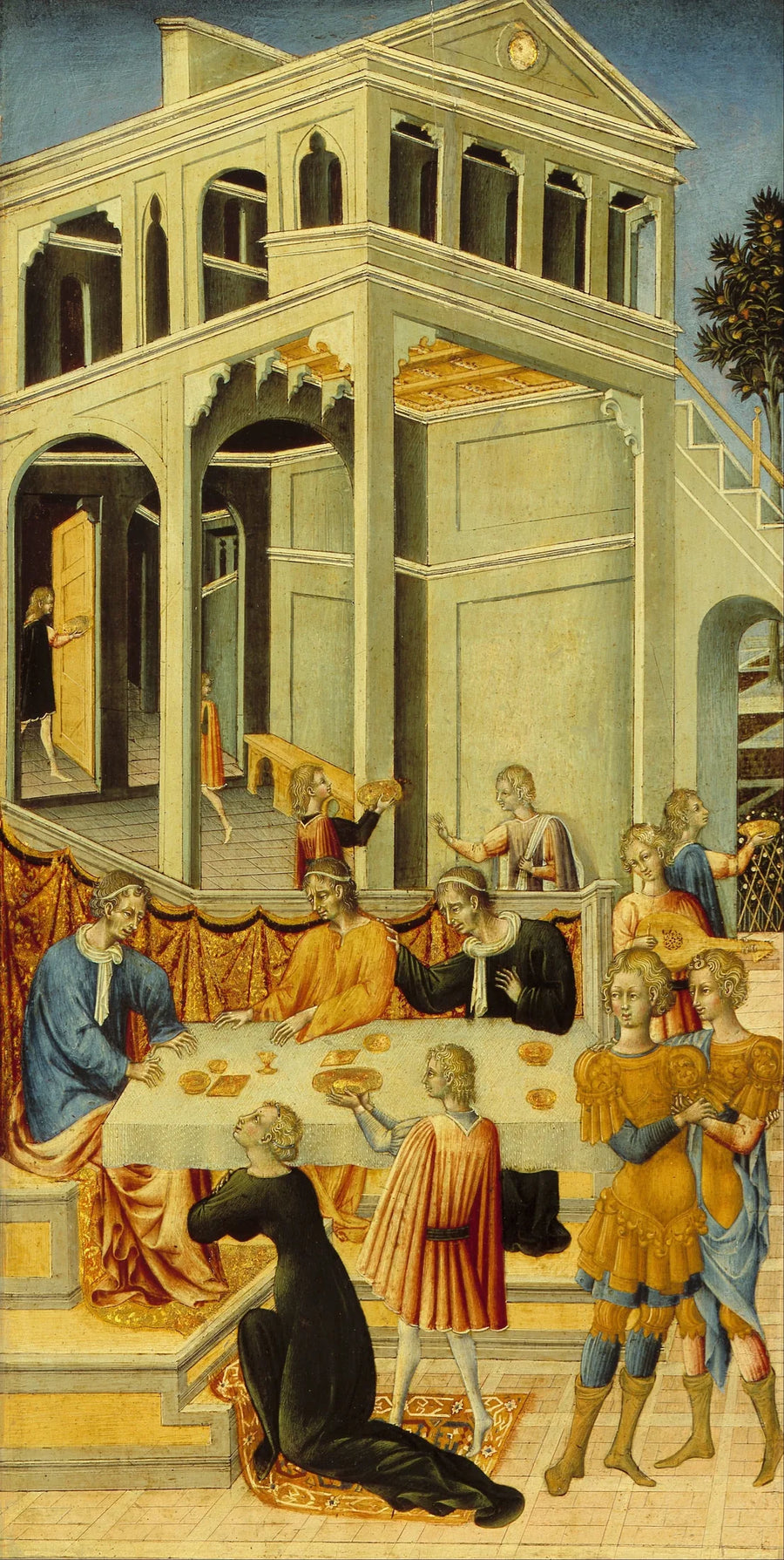 Salomé pide a Herodes la cabeza de San Juan Bautista - Giovanni di Paolo