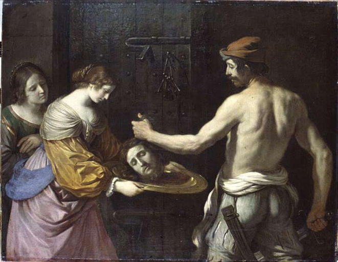 Salomé recibiendo la cabeza de san Juan Bautista - Guercino