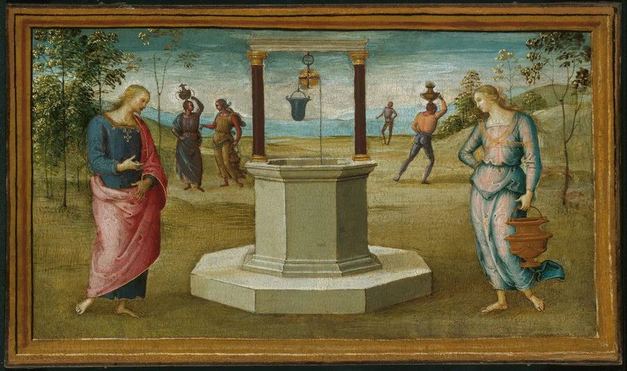 Samaritaine en el pozo - Pietro Perugino