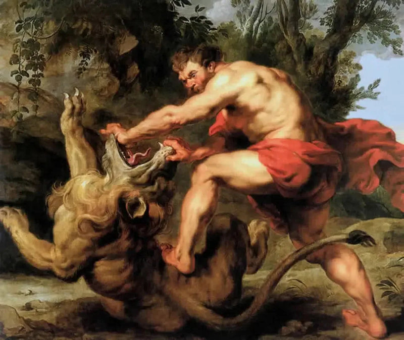 Sansón luchando contra el león - Peter Paul Rubens