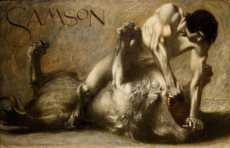 Samson. La Lucha con el León - Franz Von Stuck