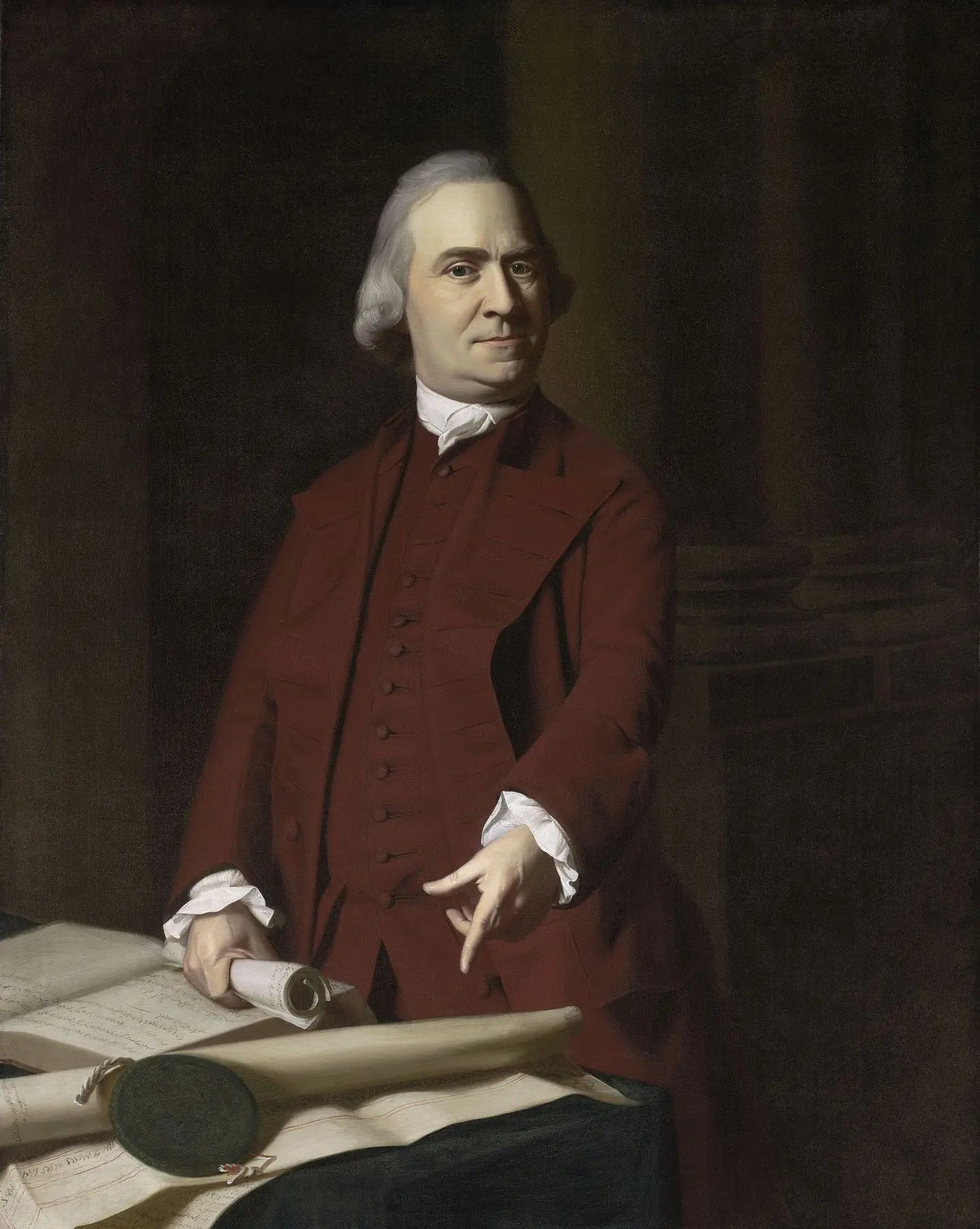 Samuel Adams - John Singleton Copley image 1 copie peinte à la main à l’huile