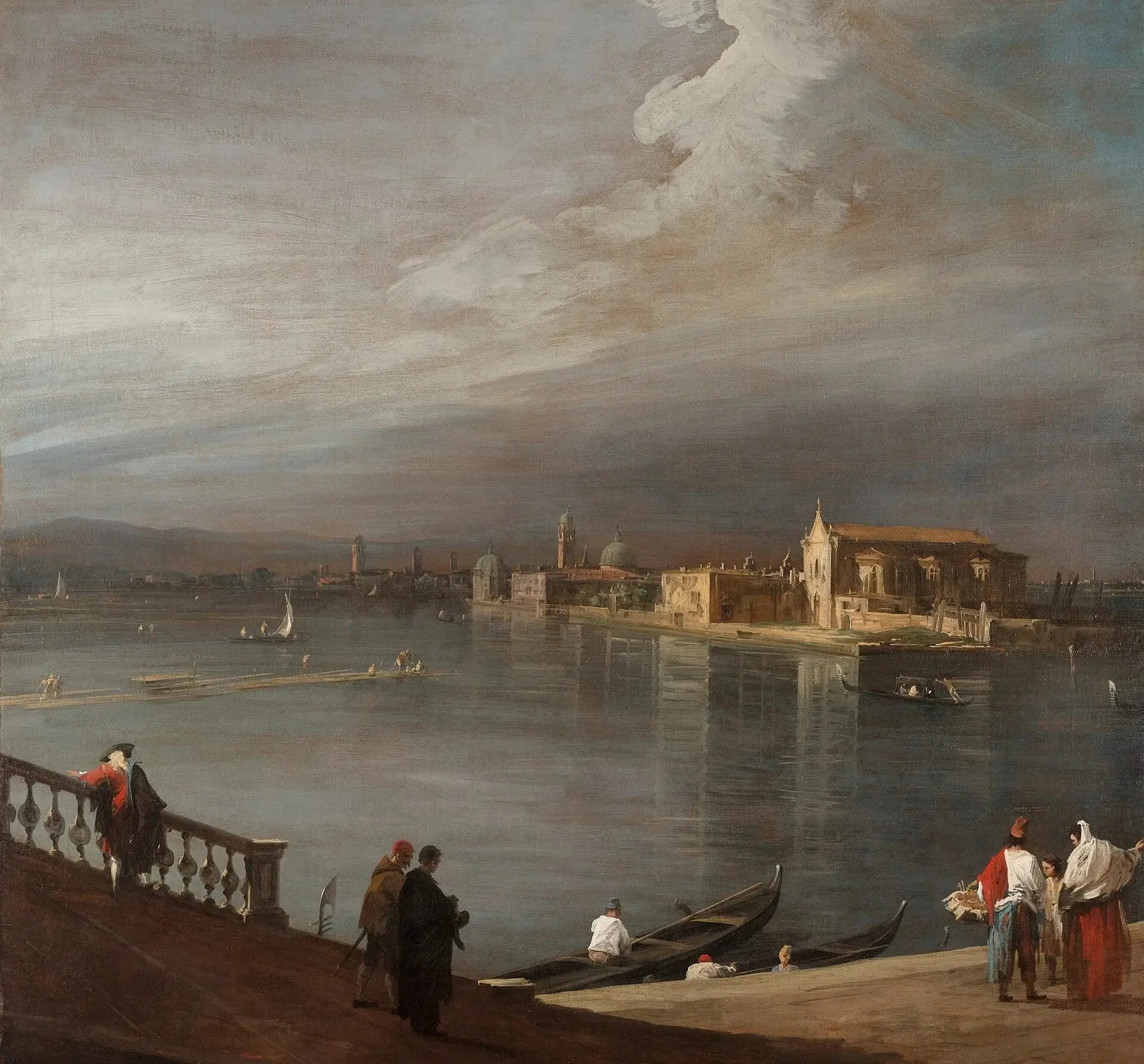 San Cristoforo, San Michele et Murano depuis les Fondamenta Nuove, Venise - Canaletto image 1 reproduction artisanale de tableau