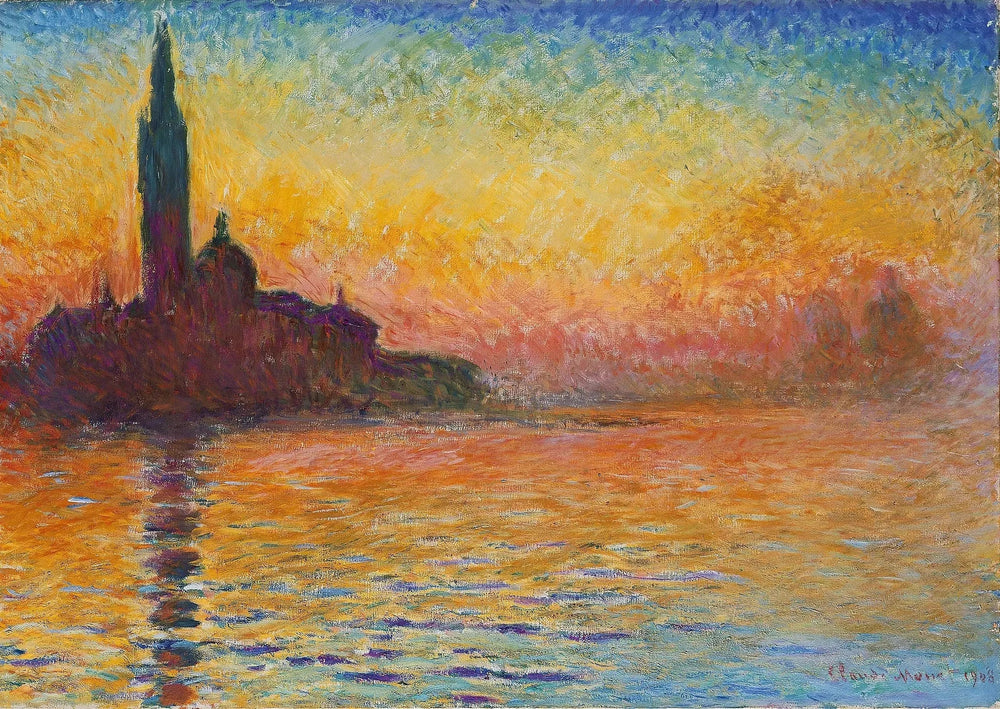 San Giorgio Maggiore au crépuscule - Claude Monet image 1 copie peinte à la main à l’huile