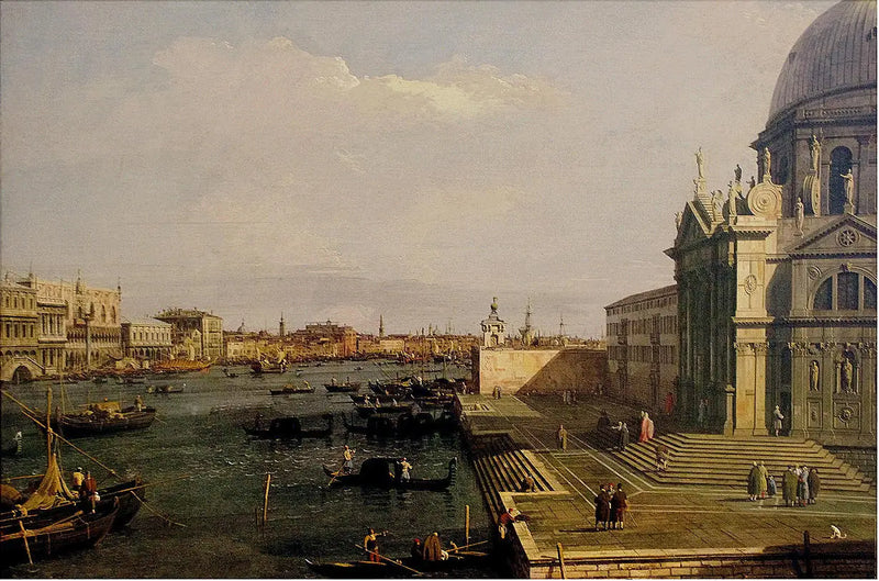 Santa Maria della Salute y la Riva degli Schiavoni, Venecia - Canaletto