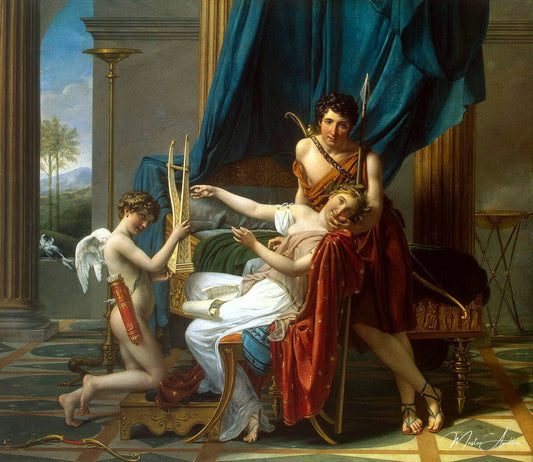 Sappho et Phaon - Jacques-Louis David - Reproductions de tableaux et peintures haut de gamme