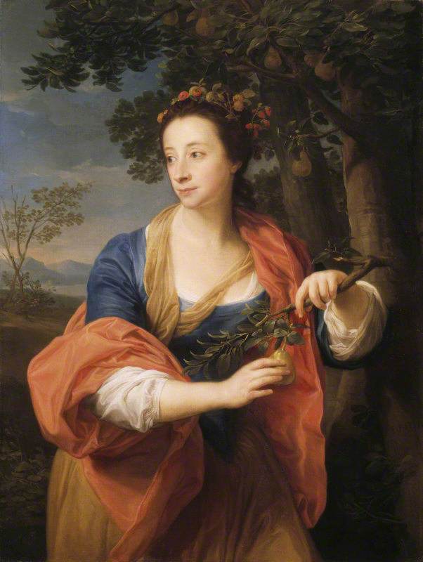 Sarah Lethieullier, Lady Fetherstonhaugh (1722-1788), con la rama de un peral - Pompeo Batoni