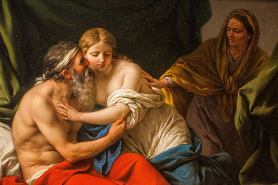 Sarah presenta a Agar a Abraham - Louis Jean François Lagrenée