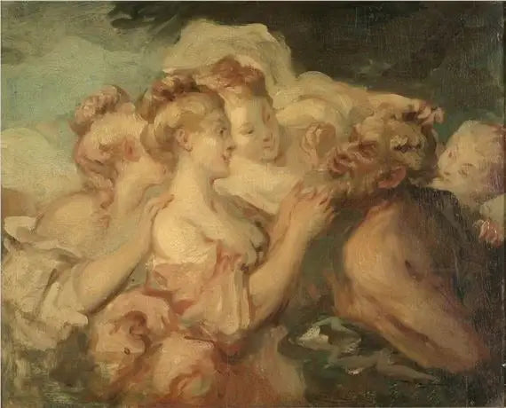 Sátira y bacantes - Jean-Honoré Fragonard