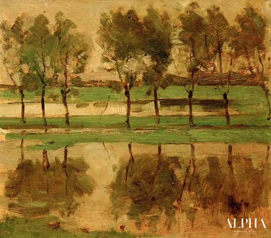 Saule avec soleil - Mondrian - Reproductions de tableaux et peintures haut de gamme