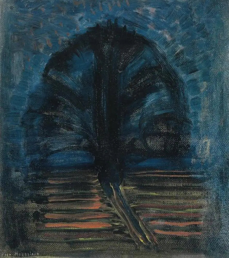 Saule bleu II - Piet Mondrian image 1 copie de tableau peinte à la main