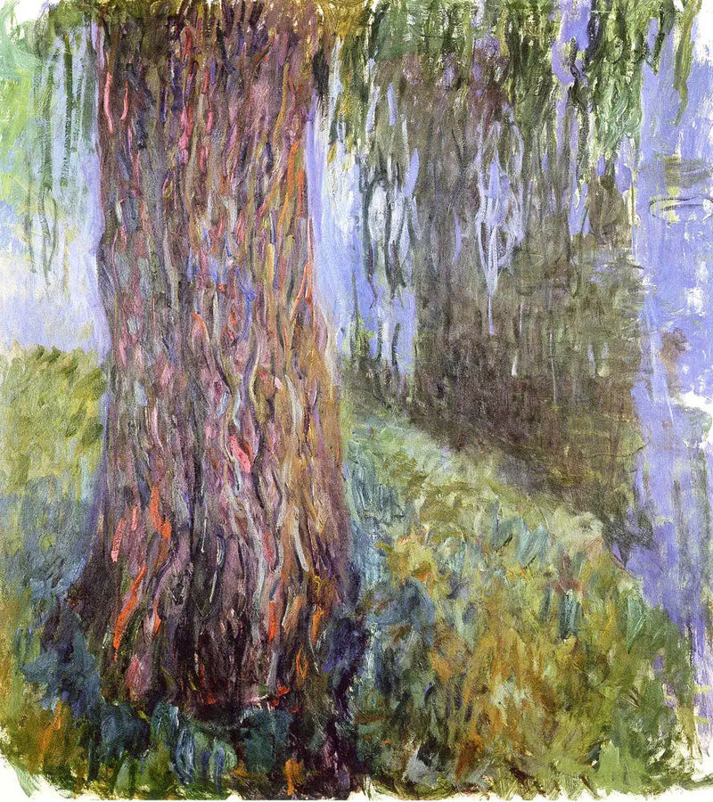 Sauce llorón y estanque con nenúfares - Claude Monet