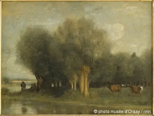 Saule junto al agua - Jean-Baptiste Camille Corot