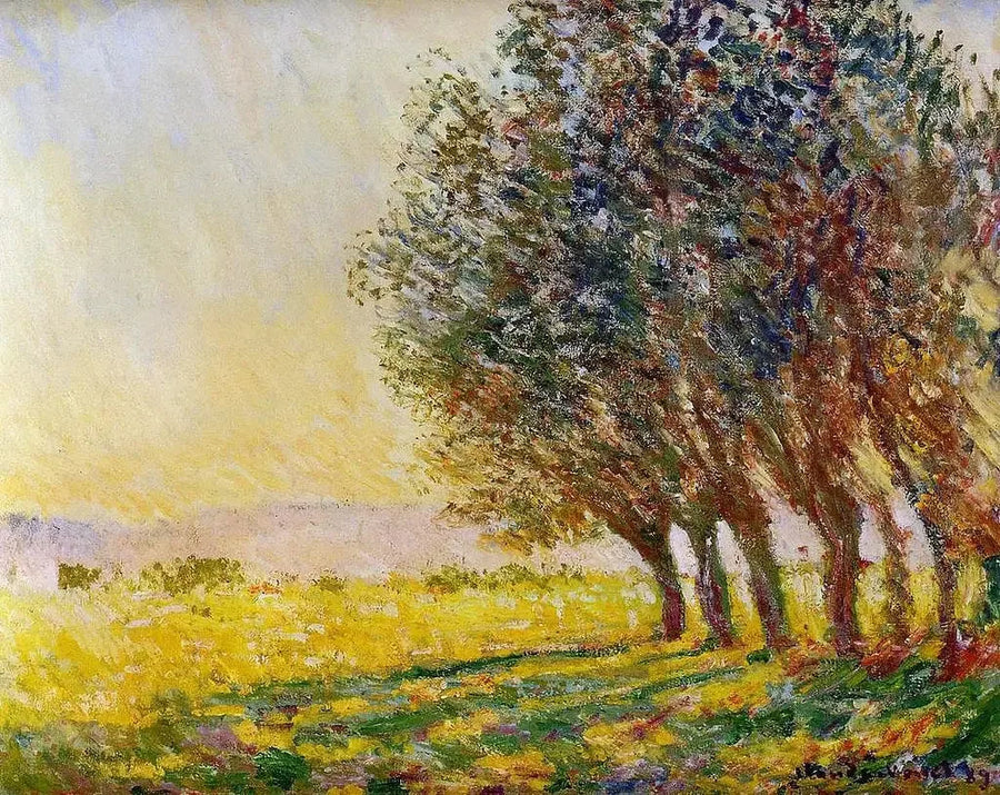 Sauces al atardecer - Claude Monet