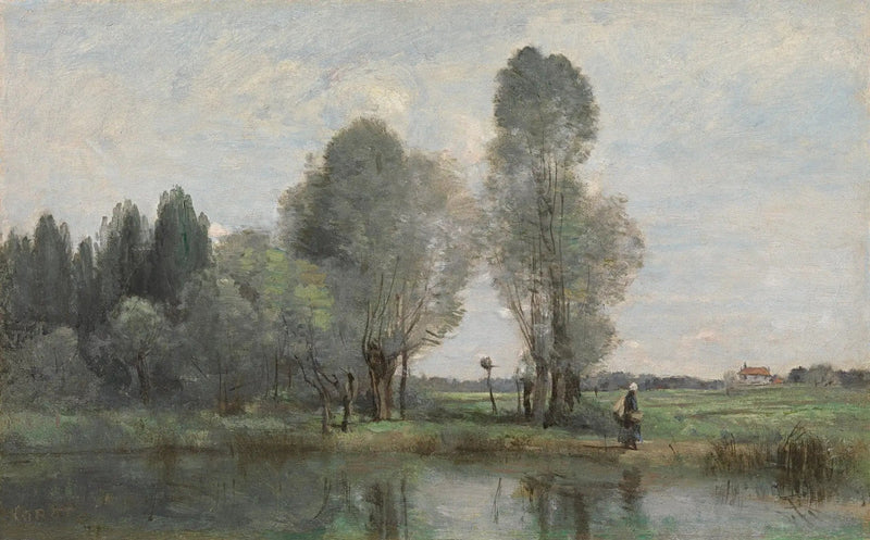 Saule cerca de un arroyo. Limousin - Jean-Baptiste Camille Corot
