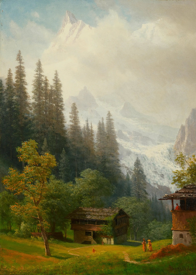 Escena alpina - Albert Bierstadt