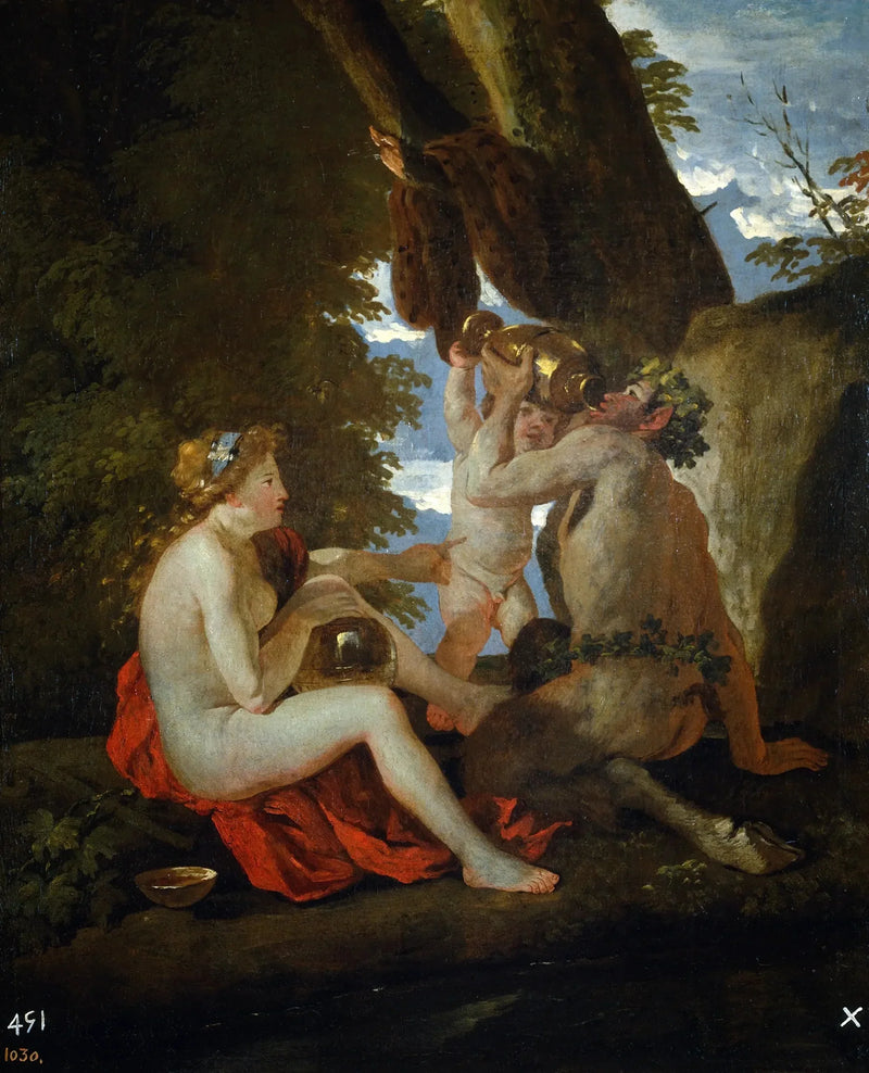 Escena de fiesta de vino - Nicolas Poussin