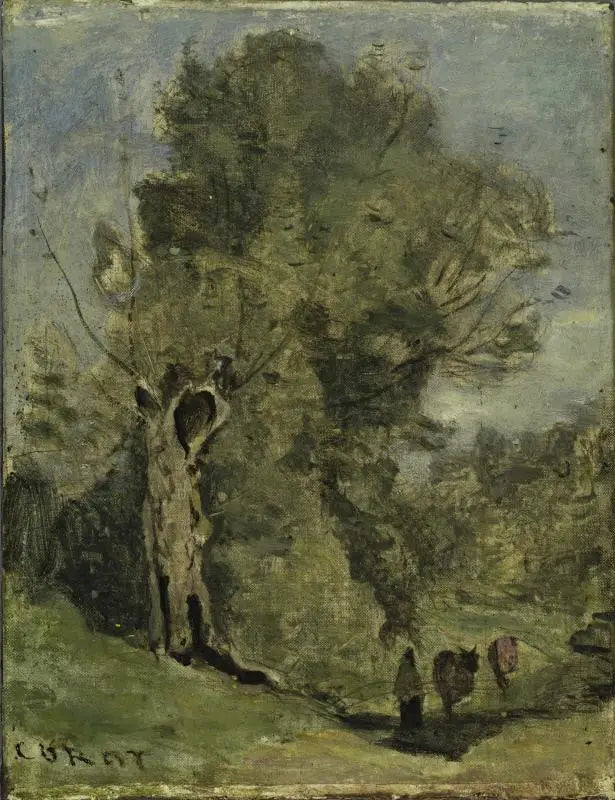 Escena con árboles - Jean-Baptiste Camille Corot