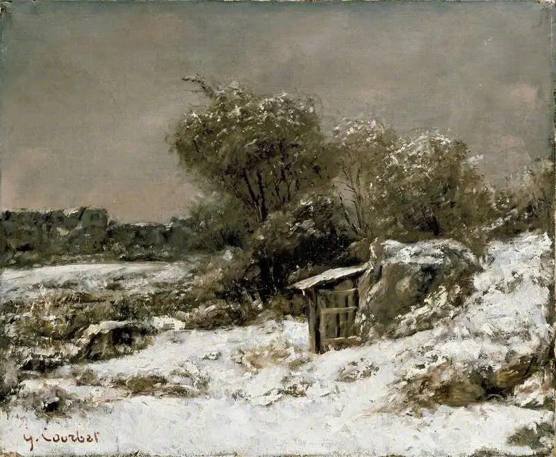 Escena de invierno - Gustave Courbet
