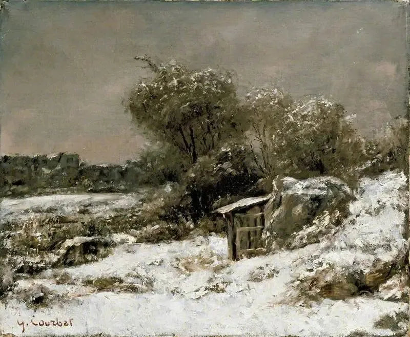 Escena de invierno - Gustave Courbet