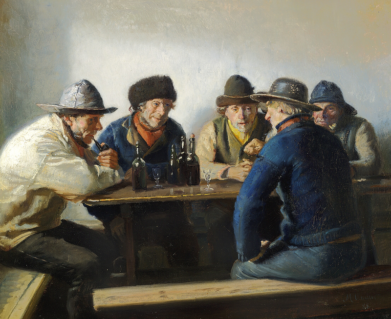 Escena de la posada. -Michael Peter Ancher