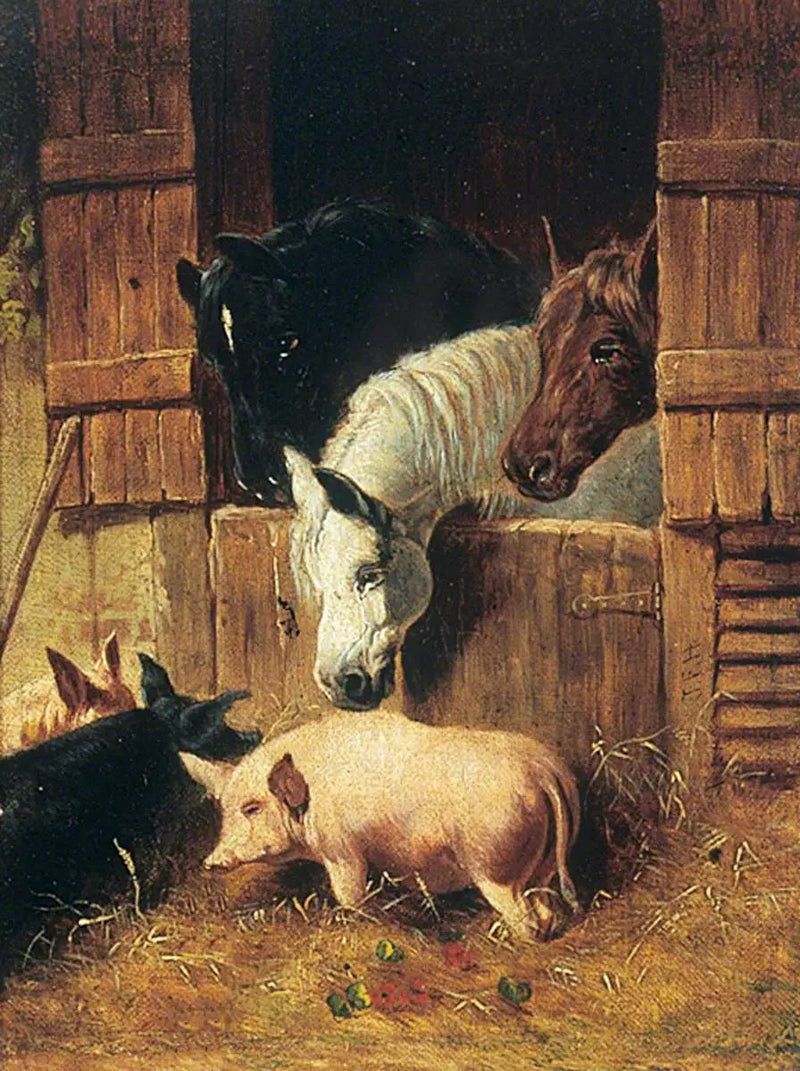 Escena de granja - John Frederick Herring, Sr.