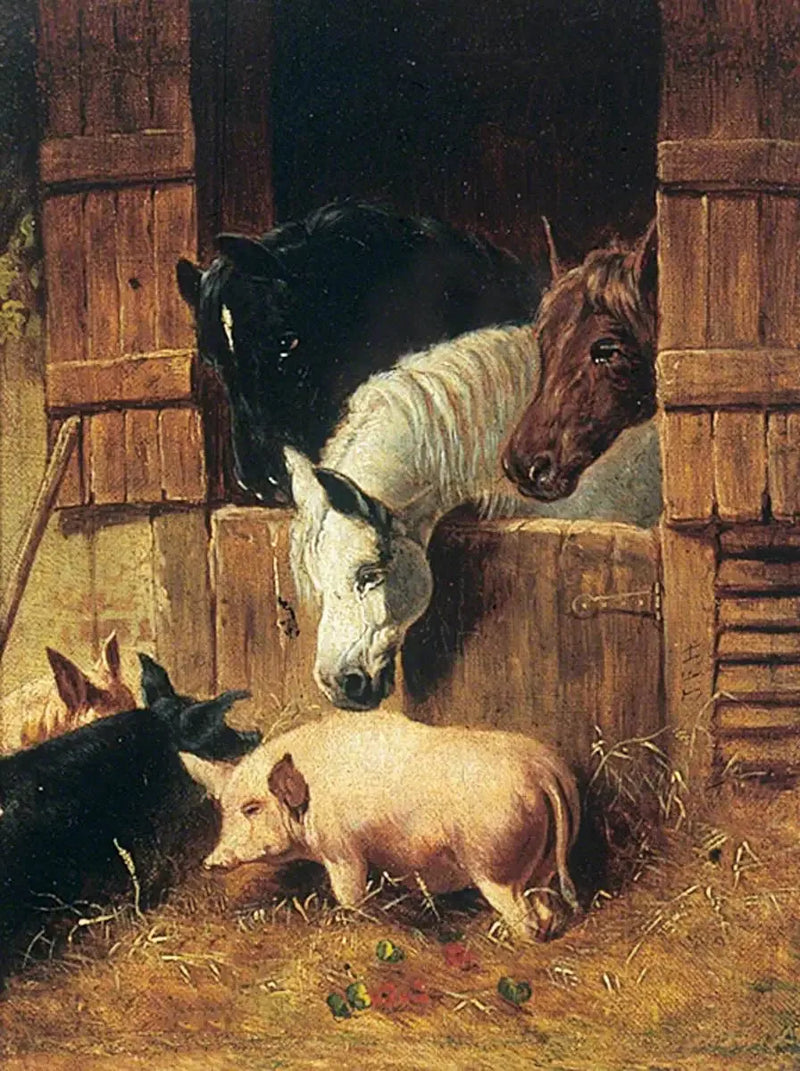 Escena de granja - John Frederick Herring, Sr.