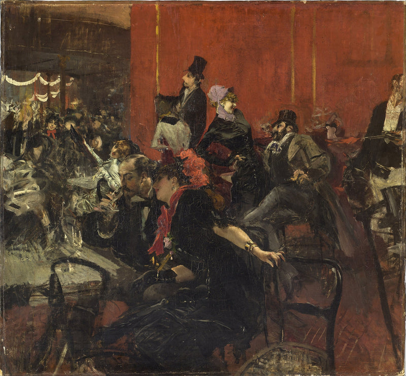 Escena de fiesta en el Moulin-Rouge - Giovanni Boldini