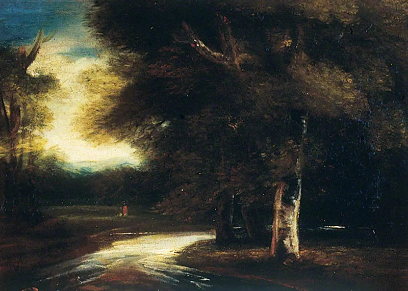 Escena de bosque y río - Joshua Reynolds