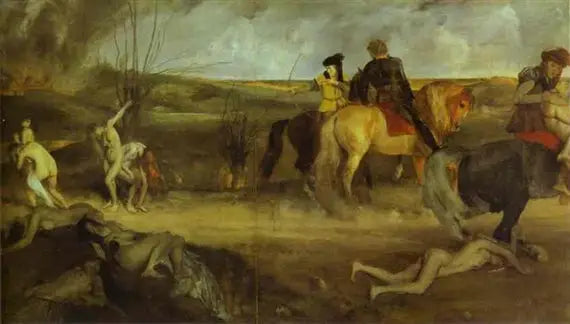 Escena de guerra en la Edad Media - Edgar Degas
