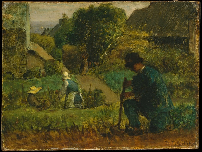 Escena de jardín - Jean-François Millet