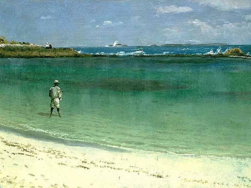 Escena de la costa de las Antillas - Albert Bierstadt