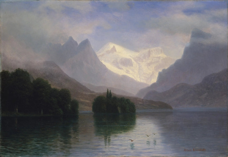 Escena de montaña - Albert Bierstadt