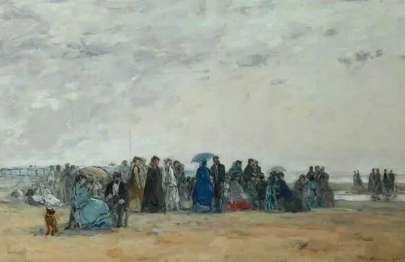 Escena de playa en marea baja - Eugène Boudin