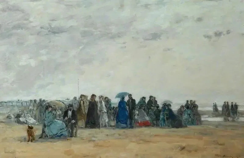 Escena de playa en marea baja - Eugène Boudin