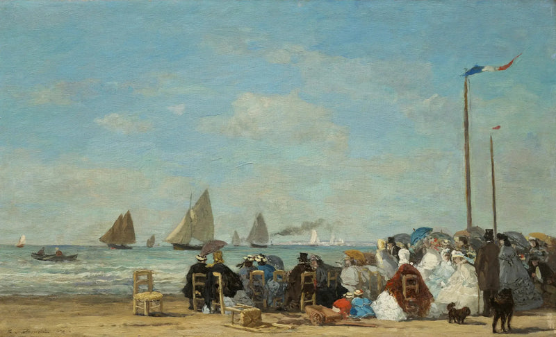 Escena de playa en Trouville - Eugène Boudin