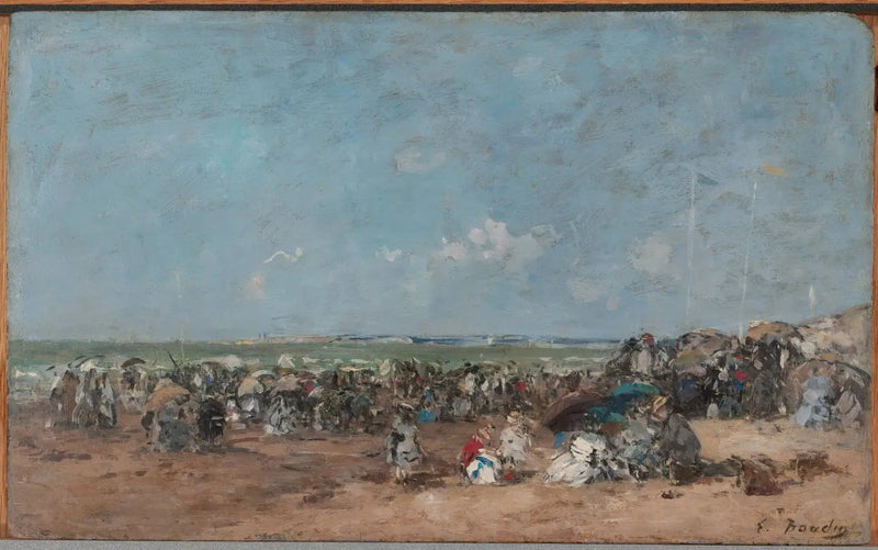 Escena de playa en Trouville - Eugène Boudin