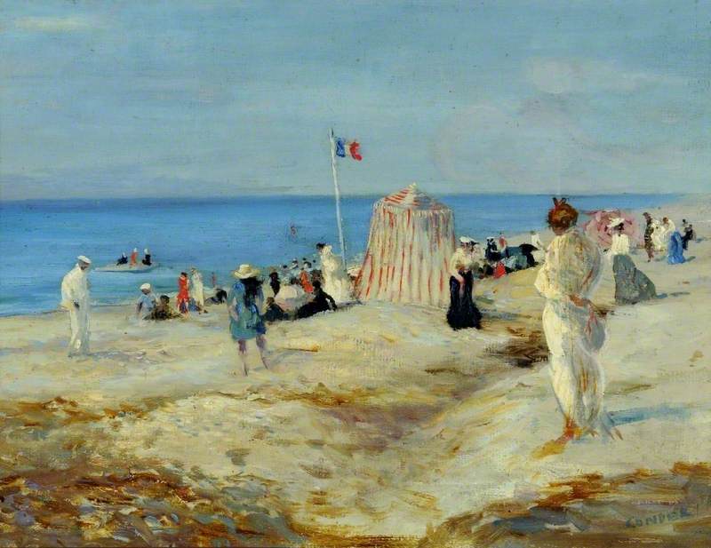 Escena de playa francesa, Dieppe - Charles Conder