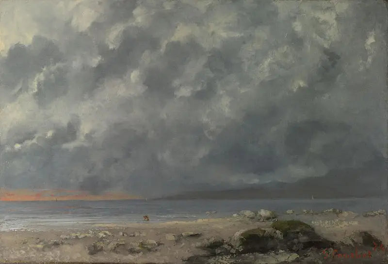 Escena de playa - Gustave Courbet