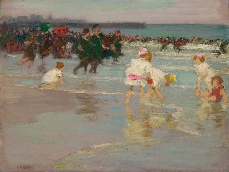 Escena de playa (o domingo en la playa) - Edward Henry Potthast
