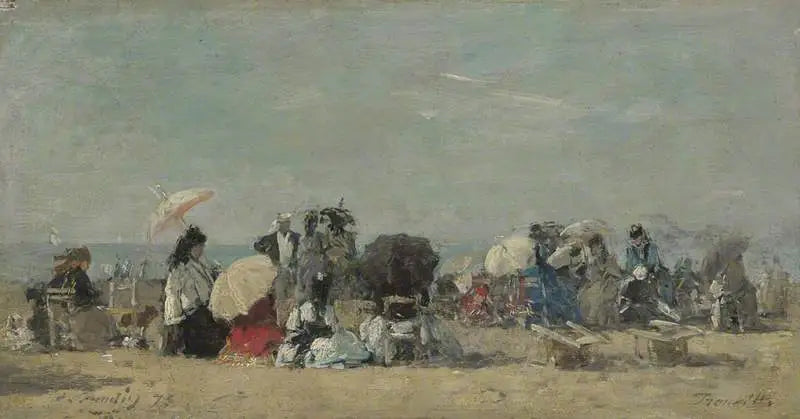 Escena de playa, Trouville - Eugène Boudin