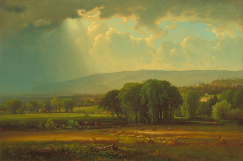 Escena de la cosecha en el valle del Delaware - George Inness