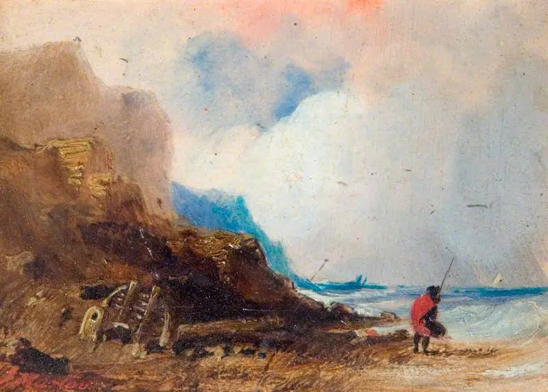 Escena de costa, atardecer - John Martin