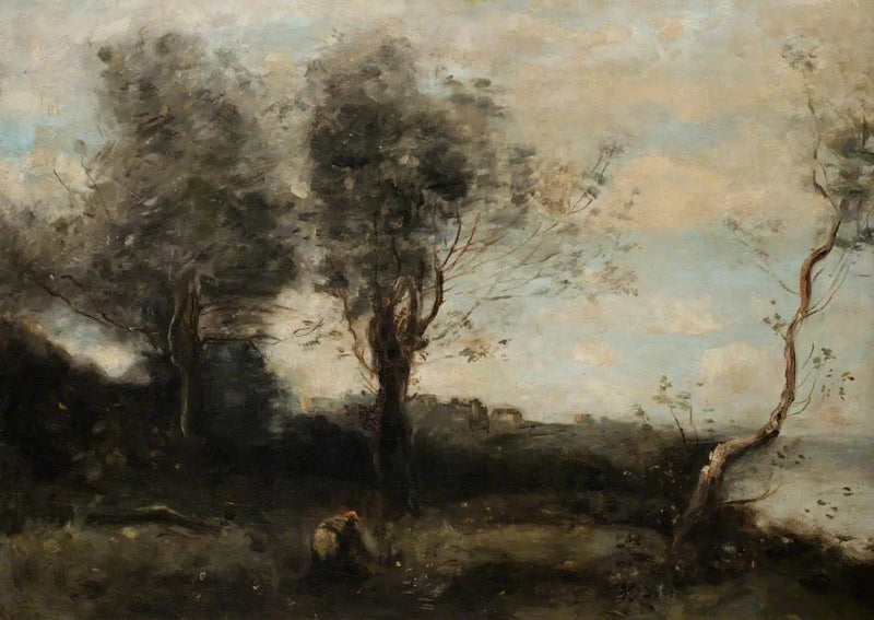Escena de río - Jean-Baptiste Camille Corot