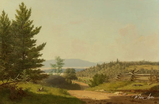 Scène de route près du lac George - Sanford Robinson Gifford - Reproductions de tableaux et peintures haut de gamme